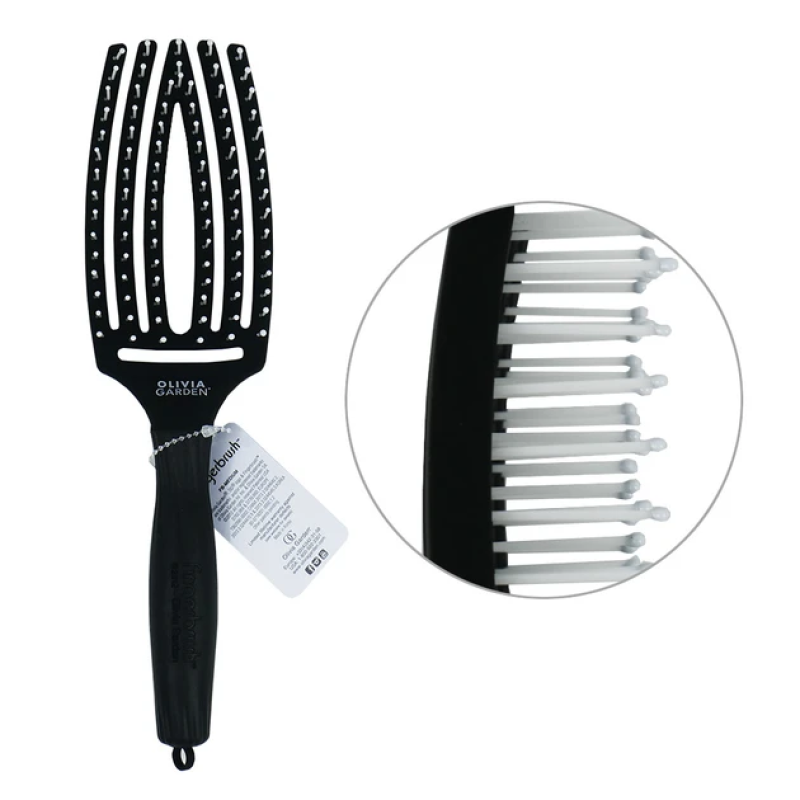 Щетка массажная Olivia Garden Finger Brush Medium черная