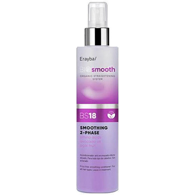 Двухфазный спрей для выпрямления волос Erayba Bio Smooth Smoothing 2-Phase Spray BS18, 200мл
