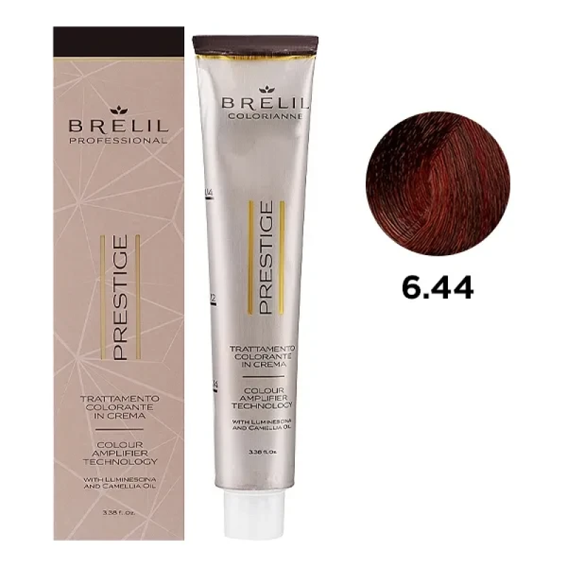 Краска для волос Brelil Colorianne Prestige 6/44 Темный ярко-медный блонд , 100 мл