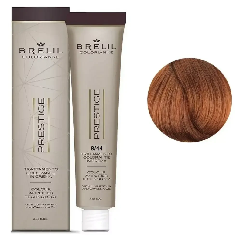 Краска для волос Brelil Colorianne Prestige 8/44 Насыщенный медный светлый блонд ,100 мл