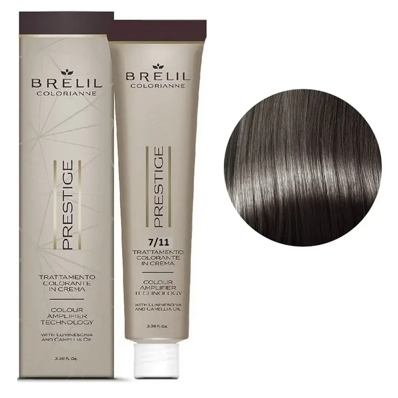 Краска для волос Brelil Colorianne 7/11 Блондин пепельный интенсивный, 100 мл