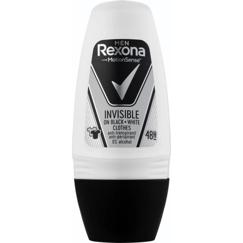 Дезодорант-антиперспирант Rexona MEN, невидимый на черном и белом, 48Н, 50 мл.