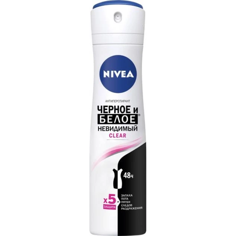 Дезодорант Nivea Черное и Белое Невидимый Clear спрей 150 мл