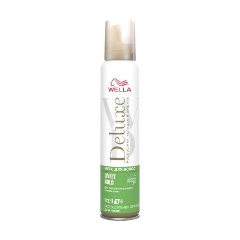 Мус для волосся Wella Deluxe Lively Hold екстрасильна фіксація, 200 мл