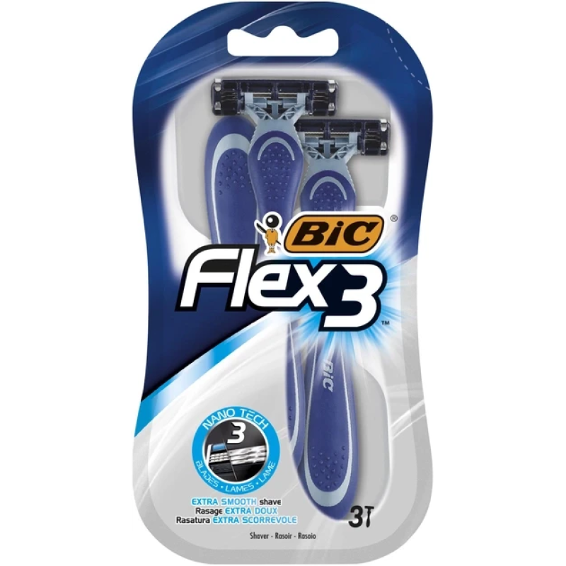 Набор бритв без сменных картриджей BIC Flex 3, 3 шт.
