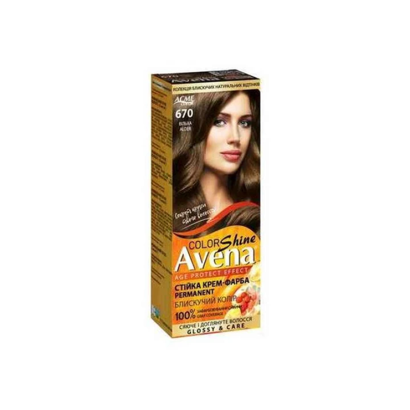 Стойкая крем-краска для волос Рябина Avena 670, ольха , 133 мл.