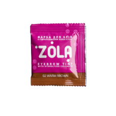 Краска для бровей с коллагеном  Zola №02 Warm Brown, 5 мл