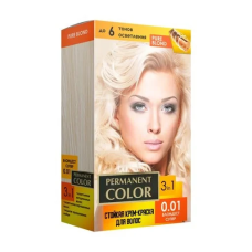 Стойкая крем-краска для волос Permanent Color с окислителем, 0.01 Блондест супер, 120 мл
