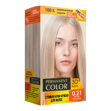 Стойкая крем-краска для волос , Блонд пепельный 0.21 Permanent Color 120 мл