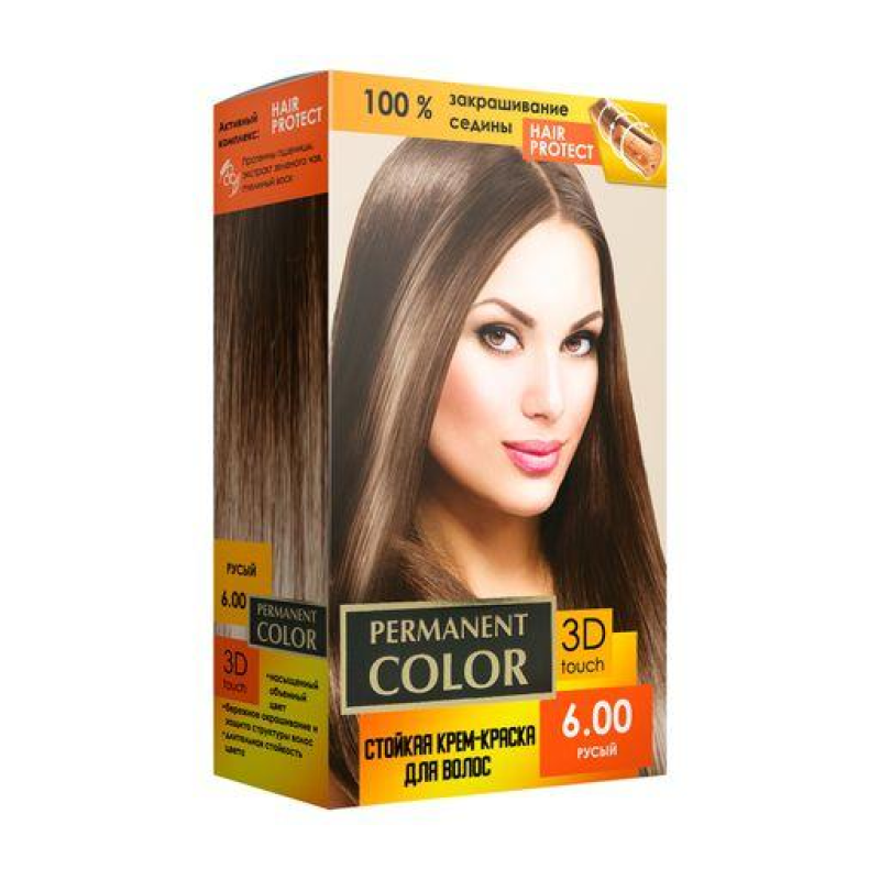 Стойкая крем-краска Permanent Color 120 мл, Русый  №6.00