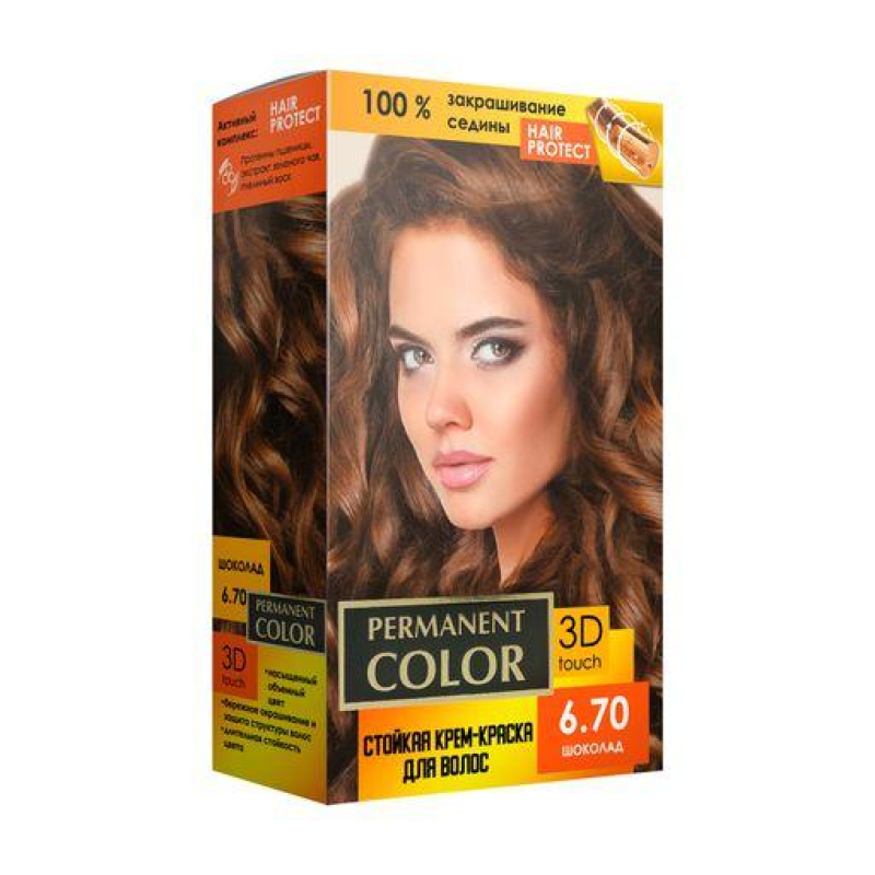 Стойкая крем-краска Permanent Color 120 мл, Шоколад № 6.70