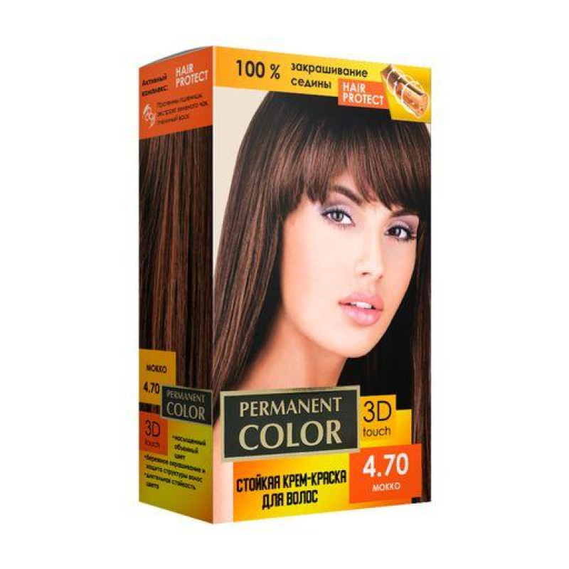 Стойкая крем-краска Permanent Color 120 мл, Мокко № 4.70