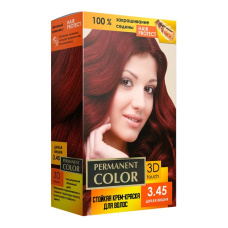 Стойкая крем-краска Permanent Color 120 мл, Дикая вишня № 3.45