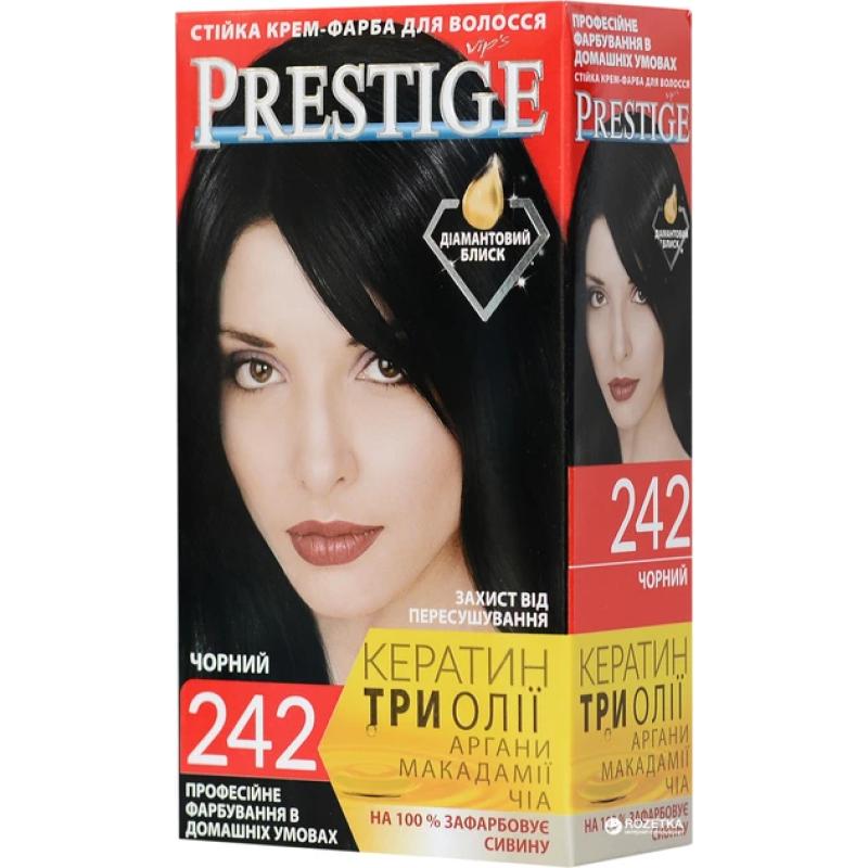 Крем-краска для волос Vip“s Prestige 242 Черный 115 мл