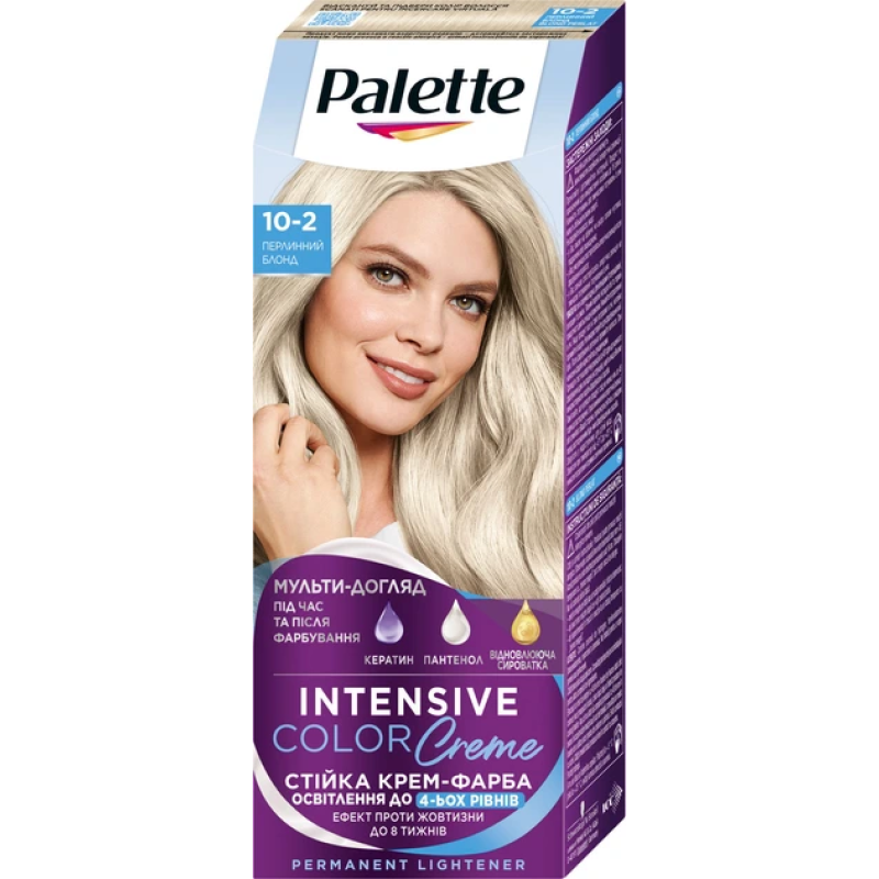 Стойкая крем-краска для волос Palette №10 (10-2) Жемчужный блондин 110 мл