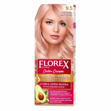 Стойкая крем-краска для волос Florex Super КЕРАТИН 9.5 Талая вода