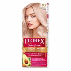 Стойкая крем-краска для волос Florex Super КЕРАТИН 9.2 Жемчужина