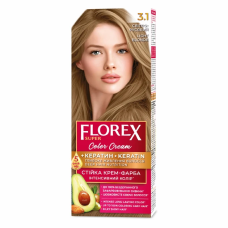 Стойкая крем-краска для волос Florex Super КЕРАТИН 3.1 Светло русый