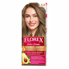Стойкая крем-краска для волос Florex Super КЕРАТИН 3.8 Ольха