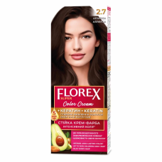 Стойкая крем-краска для волос Florex Super КЕРАТИН  2.7 Арабика