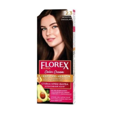 Стойкая крем-краска для волос Florex Super КЕРАТИН  2.3 Шоколад